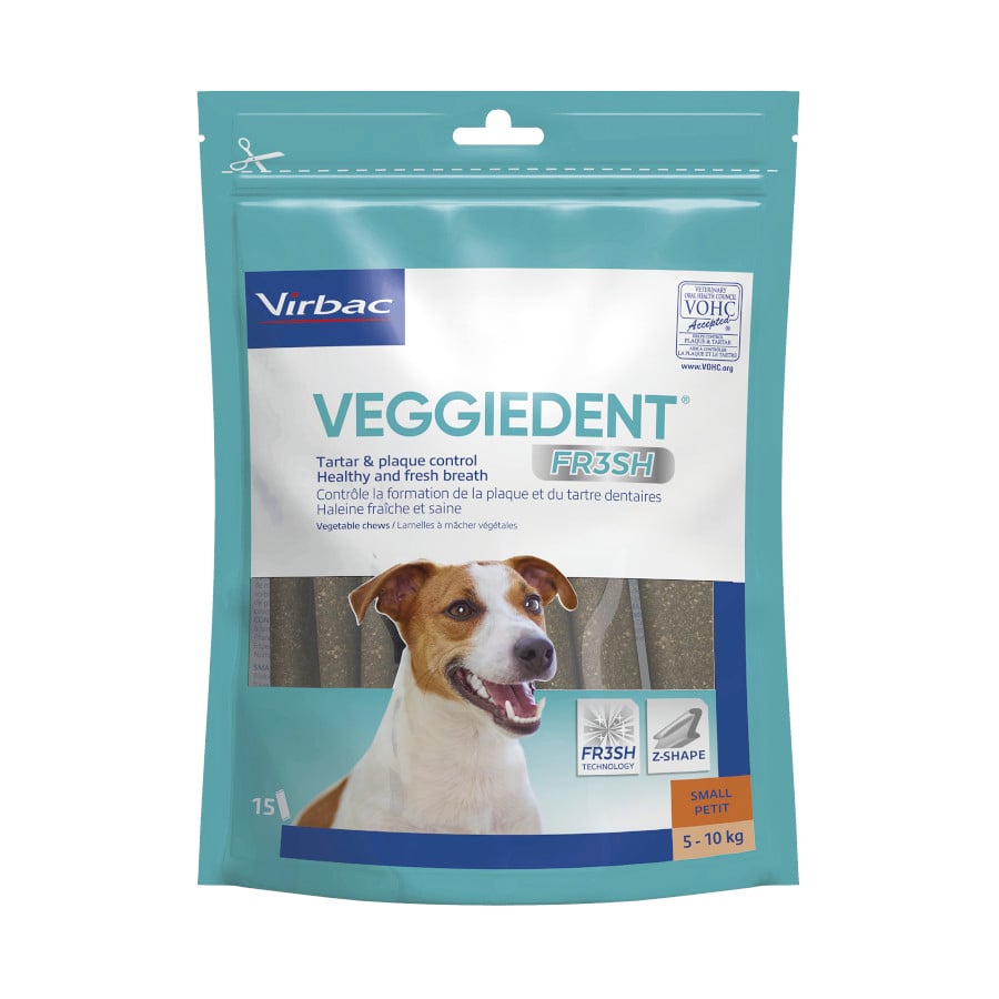 Virbac Snacks Dentários Veggiedent Fresh para cães de raça pequena