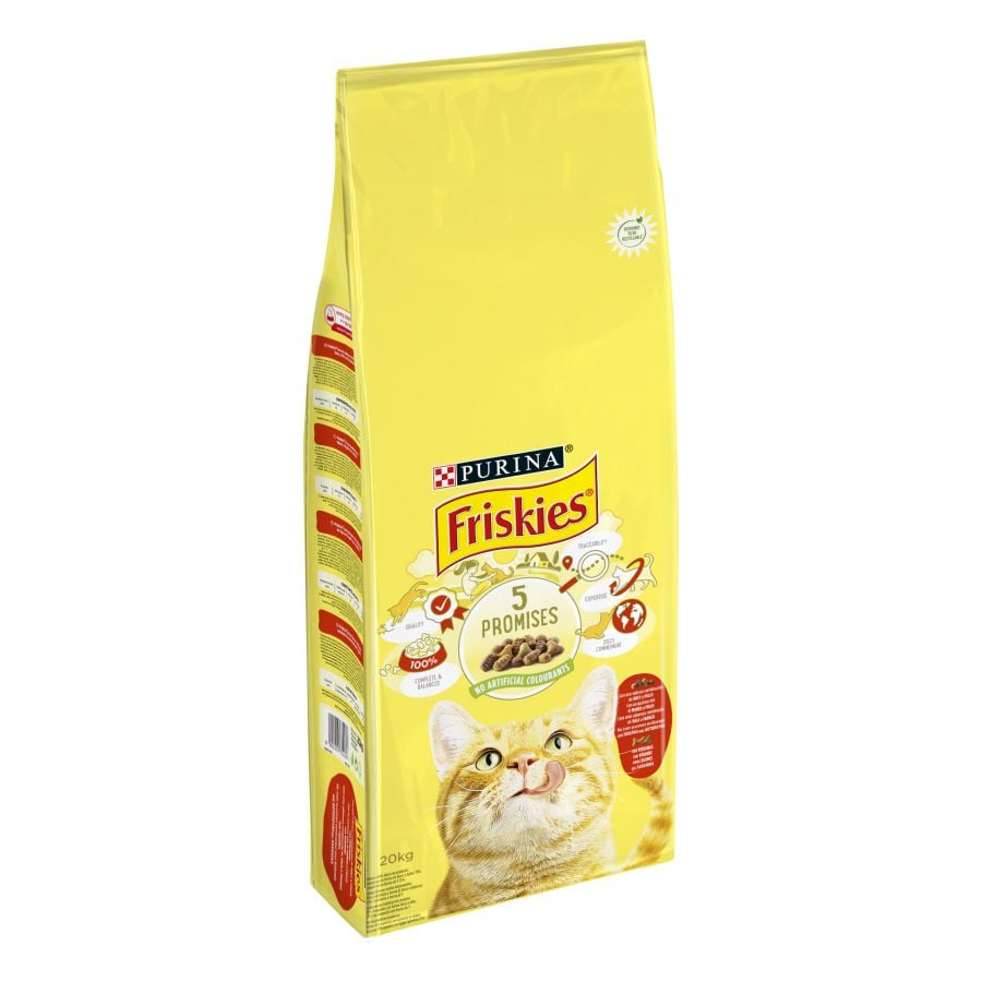 Friskies Adult Vaca, Frango e Legumes ração para gatos