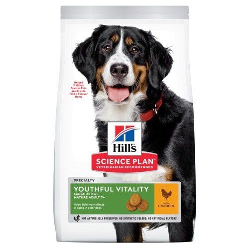 14 KG Hill's Science Plan Large Mature Adult YouthFul Vitality Frango ração para cães