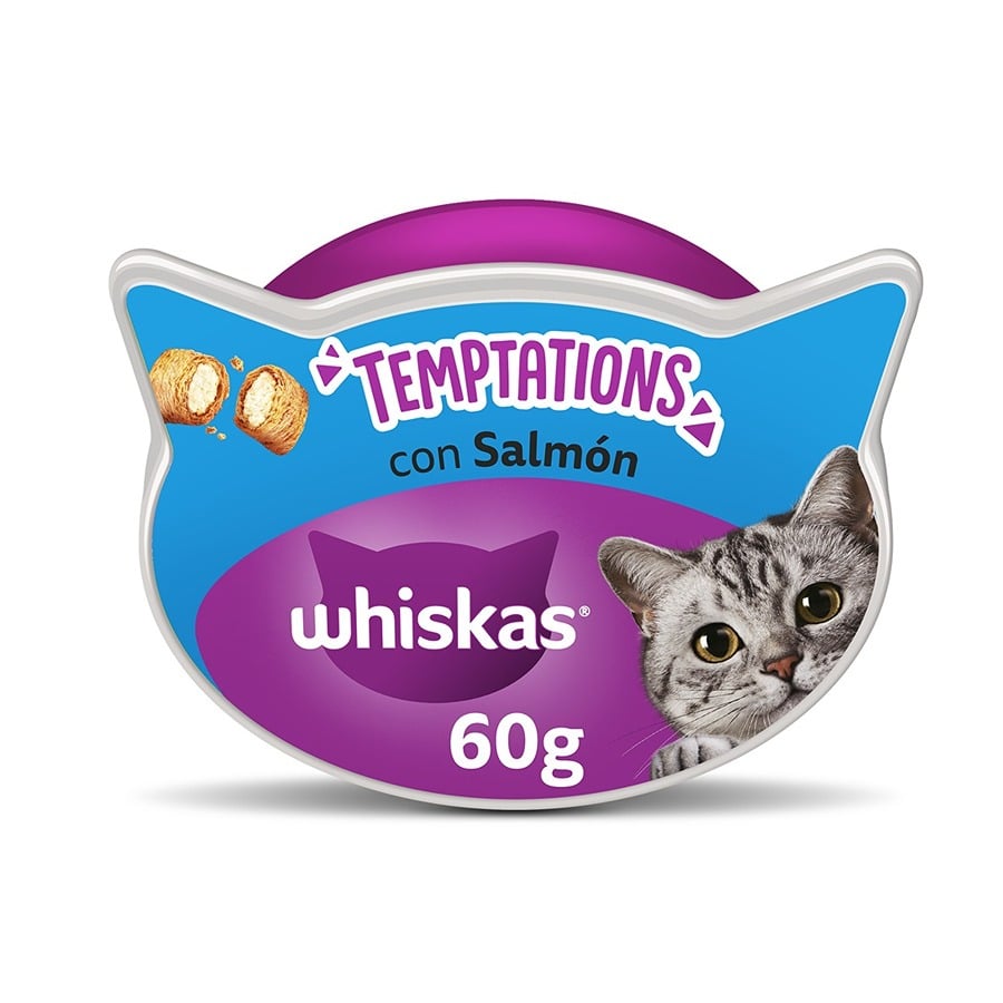 0.24 kg Whiskas Temptations Snacks Salmão para Gatos