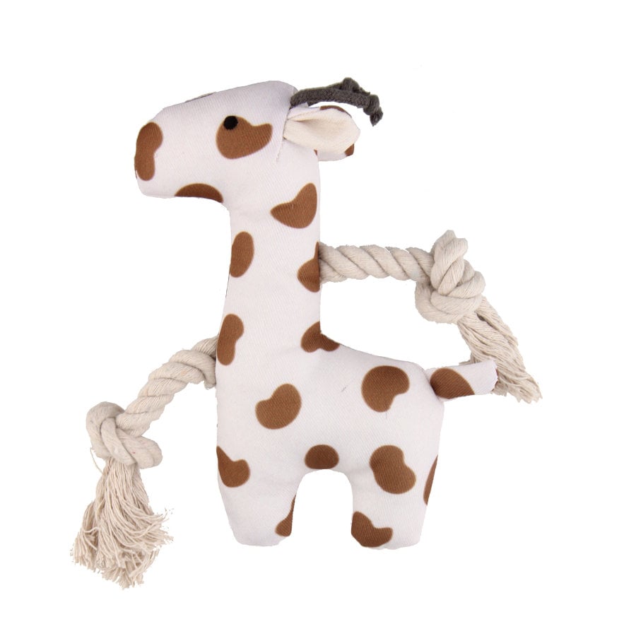 Tootoy! Puppy White Giraffe peluche com som para cachorros