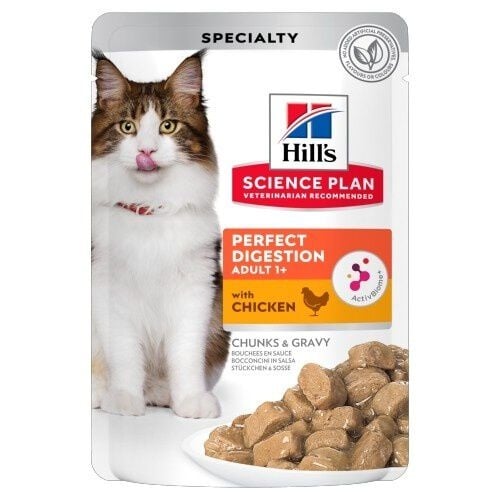 85 g Hill’s Adult Science Plan Perfect Digestion Frango Saqueta para gatos