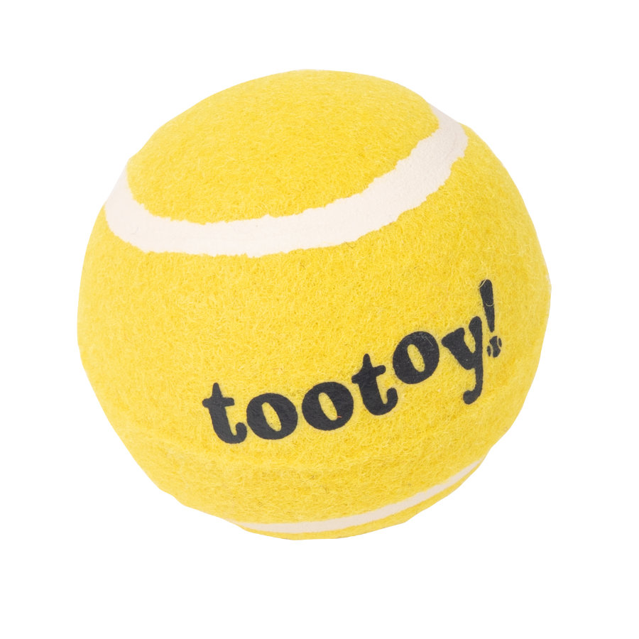 Tootoy! Chase Squeaker Ball Amarela bola de ténis para cães