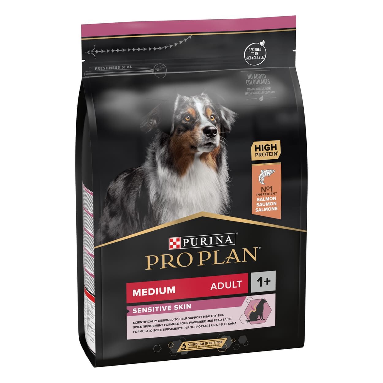 14 kg Pro Plan Adult Medium Sensitive Skin Salmão ração para cães