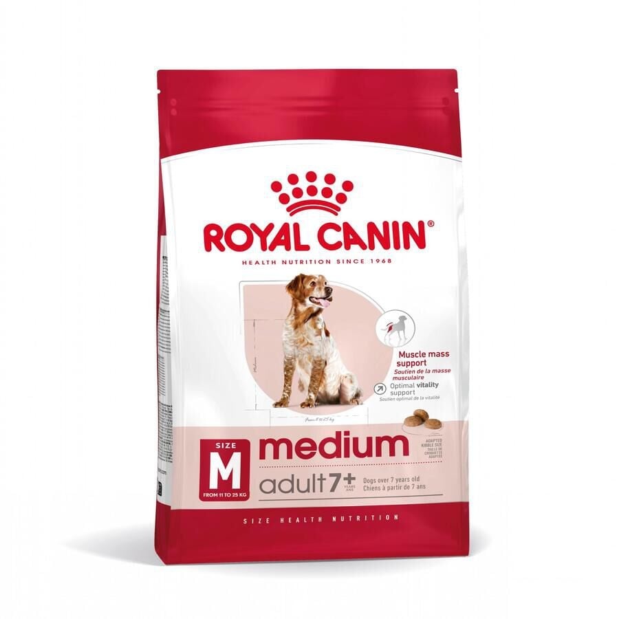 2 x 15 kg Royal Canin Medium 7+ Adult ração para cães seniores Pack poupança!