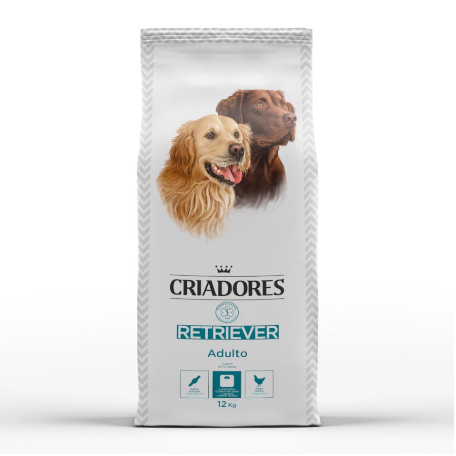 2 x 12 kg Criadores Retriever Frango ração para cães Pack poupança!