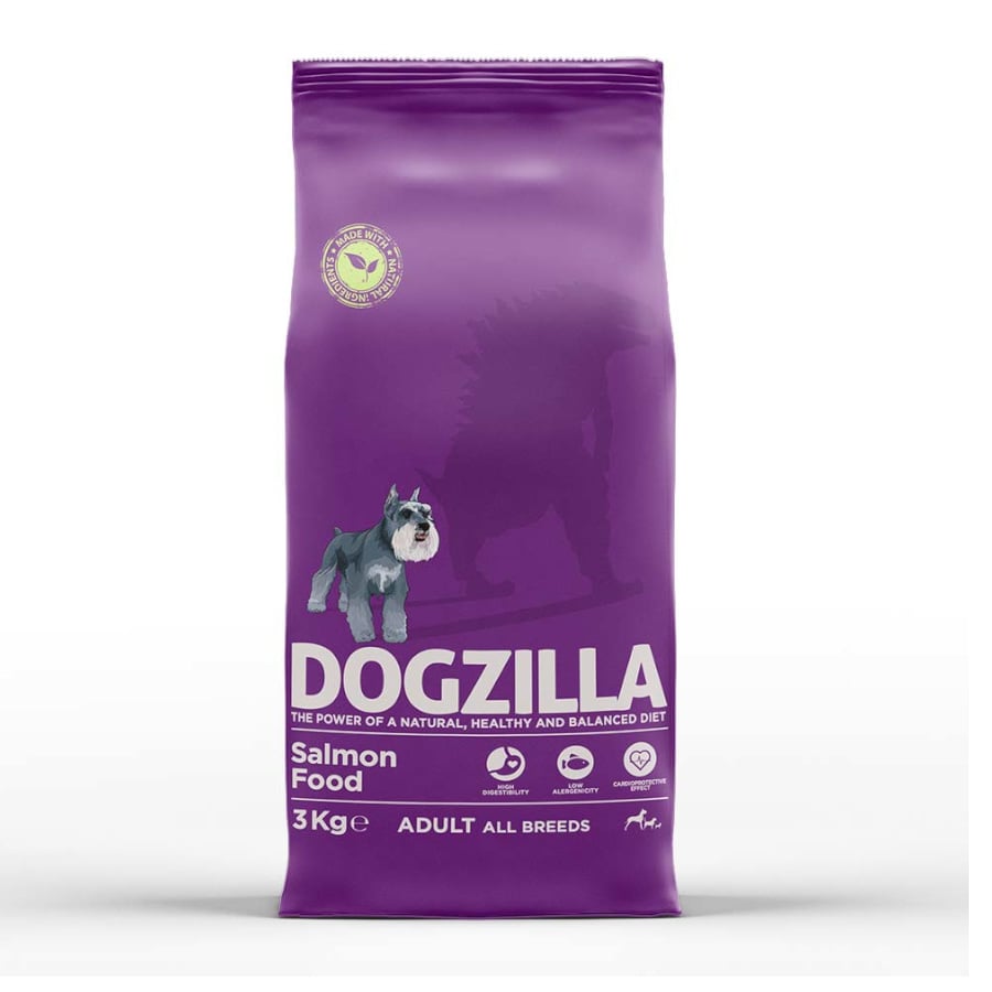 2 x 3 kg Dogzilla Adult Salmão ração para cães Pack poupança!