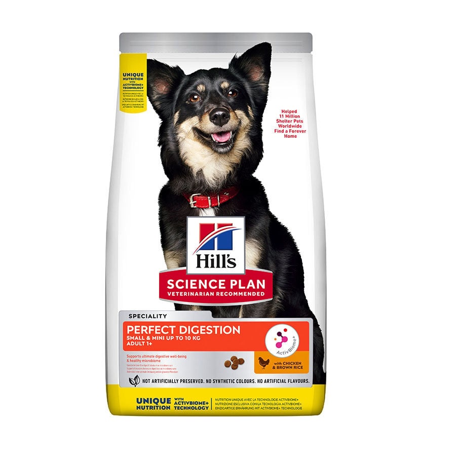 1.5 KG Hill’s Small & Mini Adult Science Plan Perfect Digestion Frango ração para cães