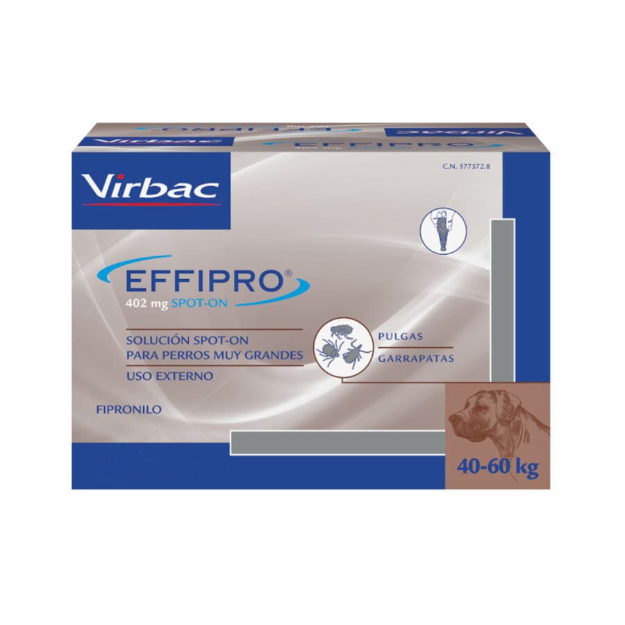 Effipro pipetas antiparasitárias para cães 40-60 kg