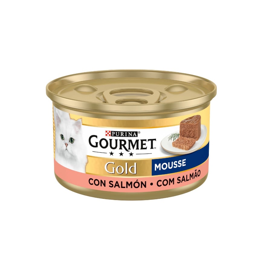 48 latas x 85 g Gourmet Gold Mousse de Salmão em lata para gatos Pack poupança!