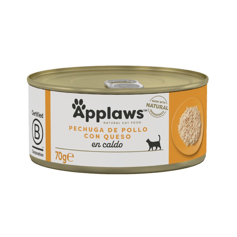 12 latas x 70 g Applaws Frango com Queijo lata para gatos Pack poupança!