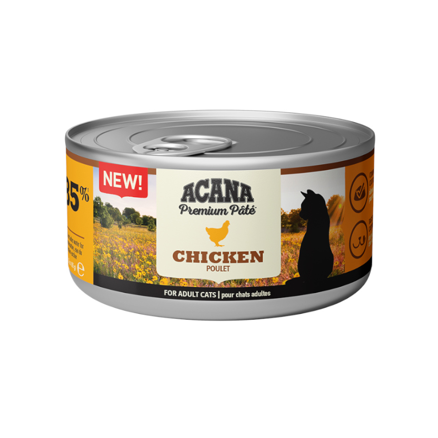 48 latas x 85 g Acana Premium Frango patê em lata para gatos Pack poupança!