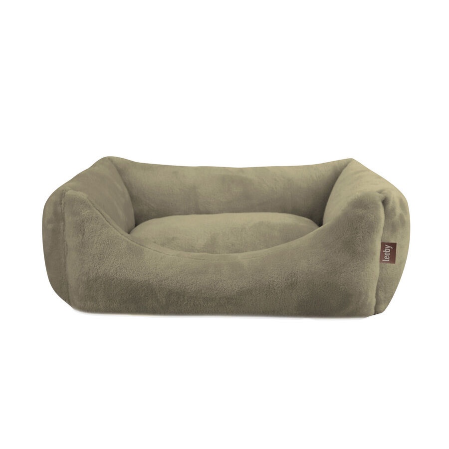 Leeby Alcofa com Capa Amovível de Veludo Verde para cães