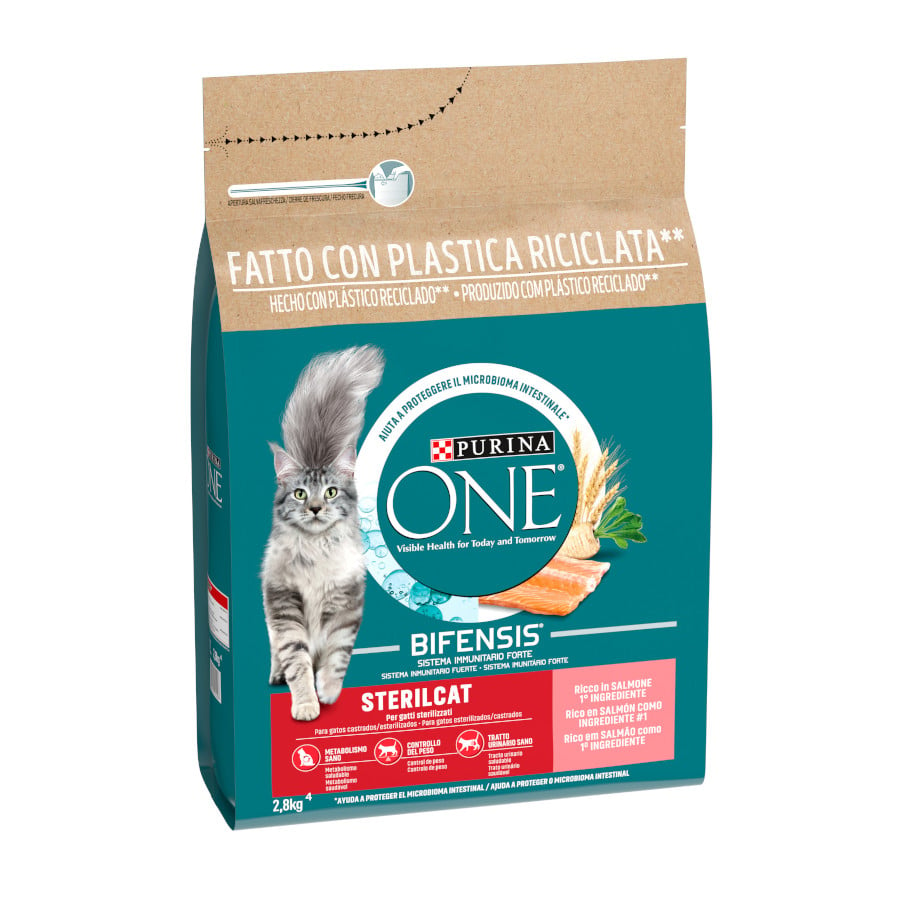 Purina One Adult Bifensis Esterilizado Salmão ração para gatos