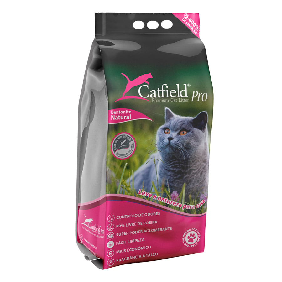 Catfield Premium Pro Talco Areia Aglomerante para gatos