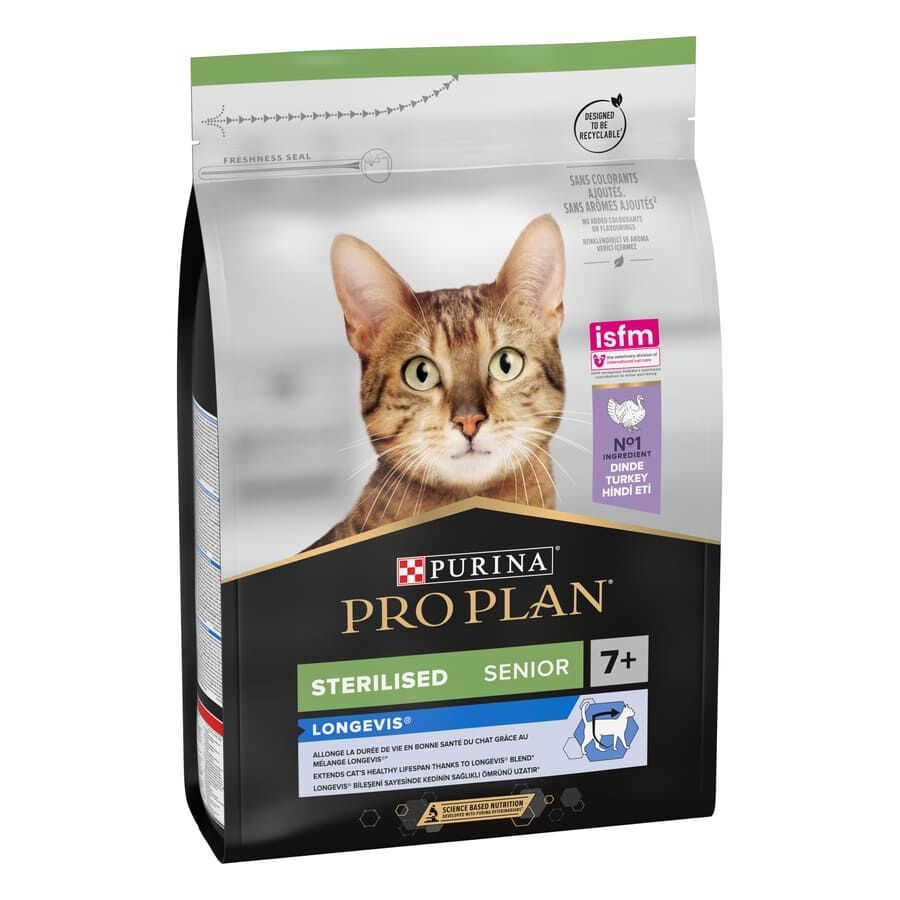 1.5 kg Pro Plan Senior Sterilized Peru ração para gatos