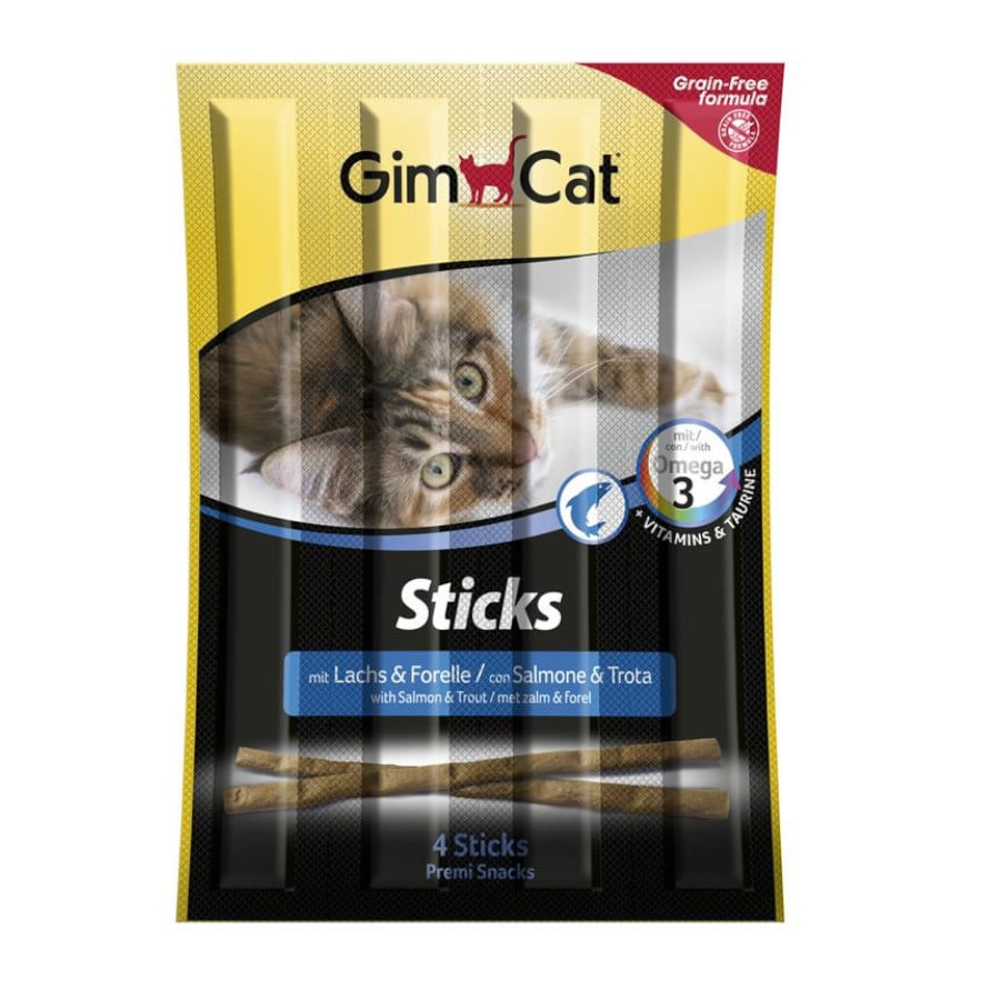 0.02 KG Gimpet palitos de truta e salmão para gatos