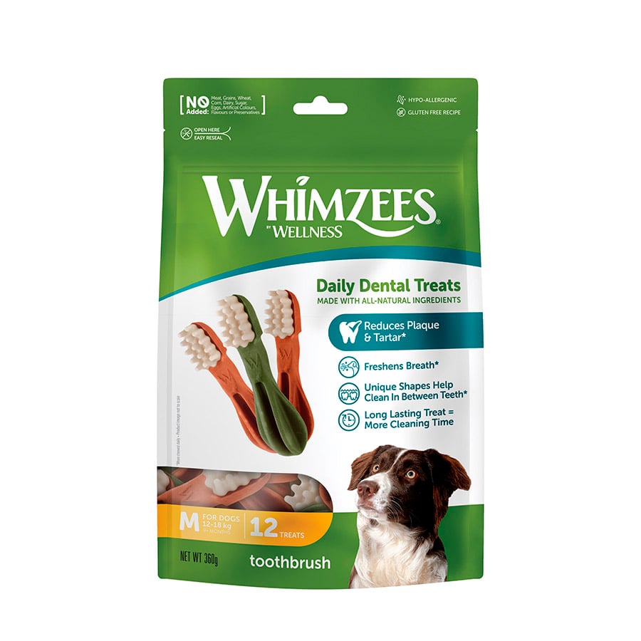 7 sticks Whimzees Snacks Dentários para cães de porte médio