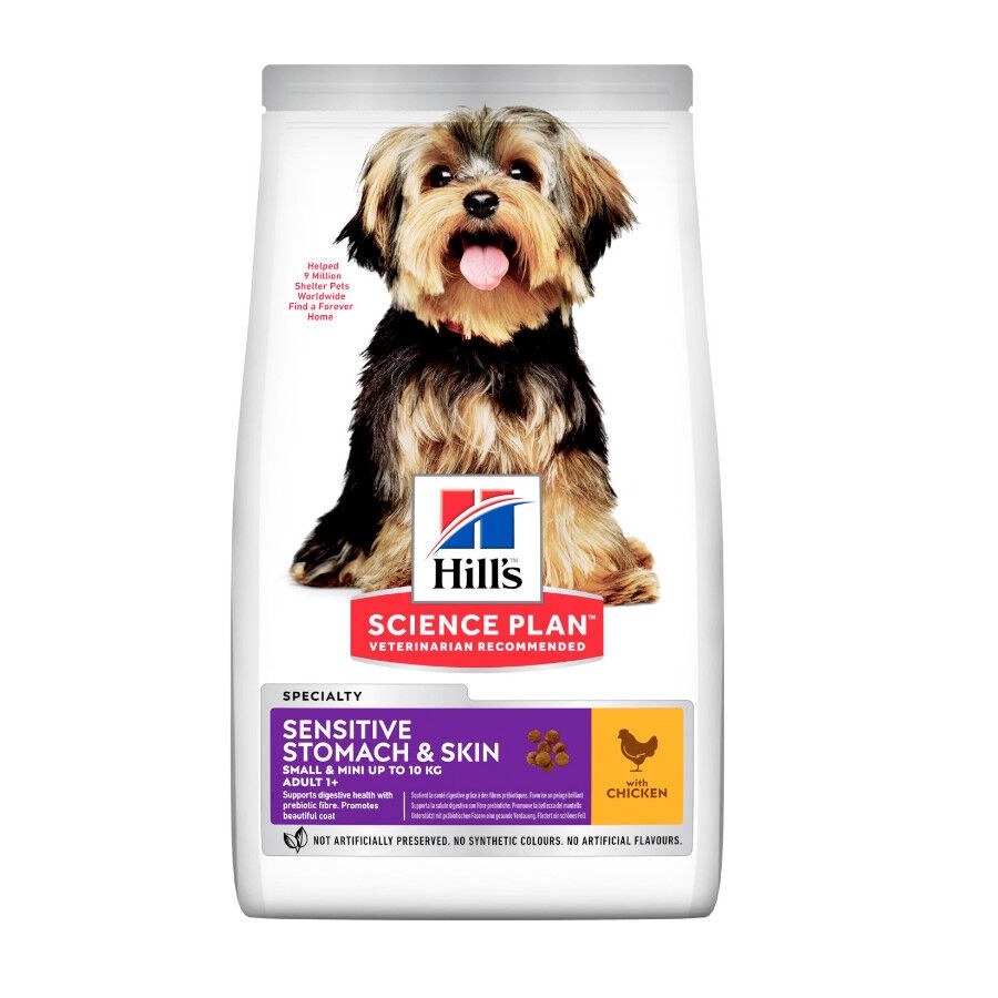 1.5 KG Hill's Small & Mini Science Plan Sensitive Stomach Frango ração para cães