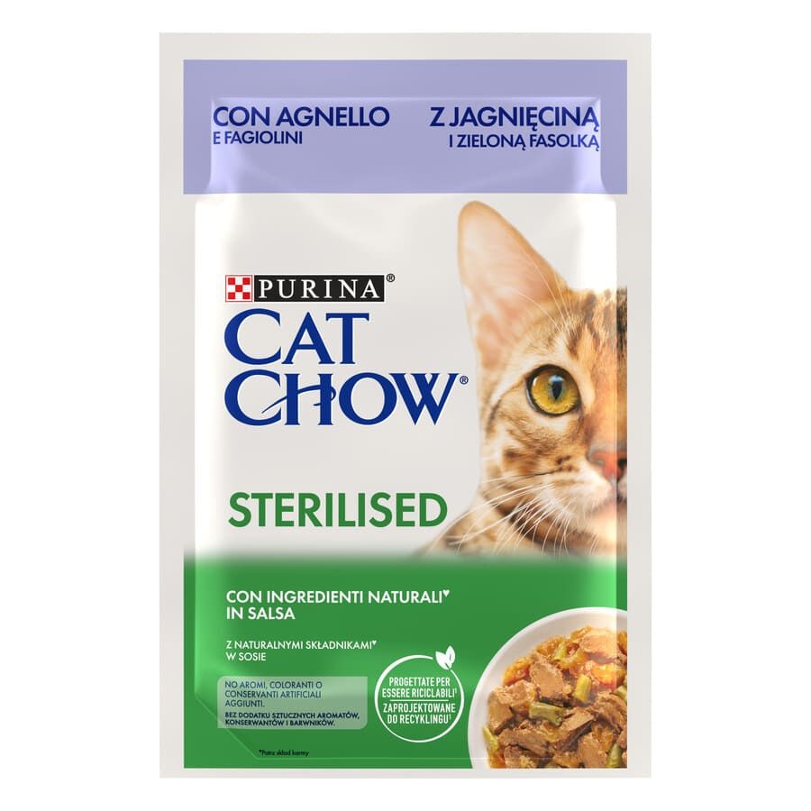 85 g Cat Chow Sterilised Frango saquetas para gatos