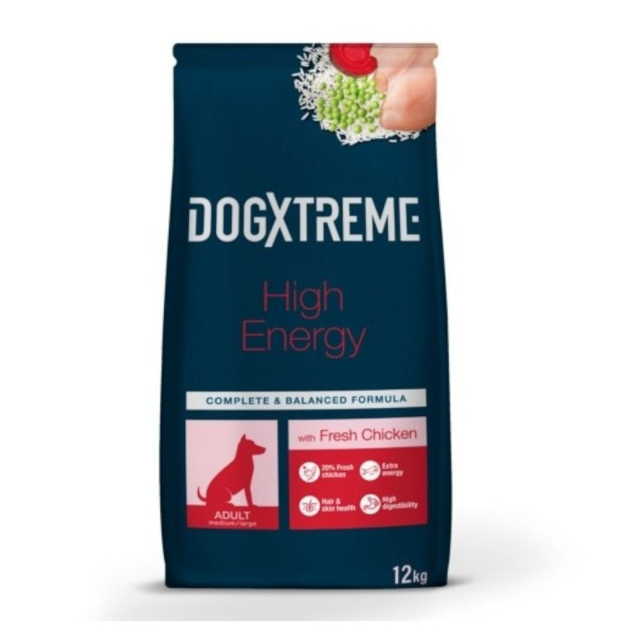 2 x 12 kg Dogxtreme High Energy Adult Ração para cães Pack poupança!