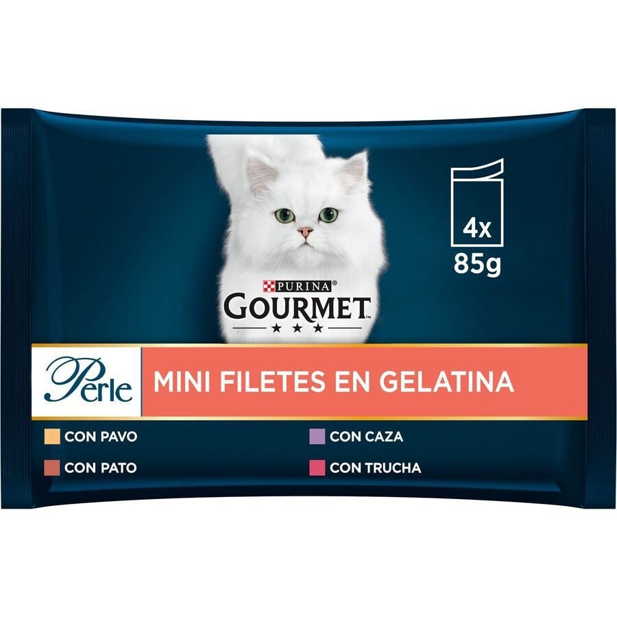 12 saquetas x 85 g Gourmet Perle Filetes em galeia saqueta para gatos - Multipack 4 Pack poupança!