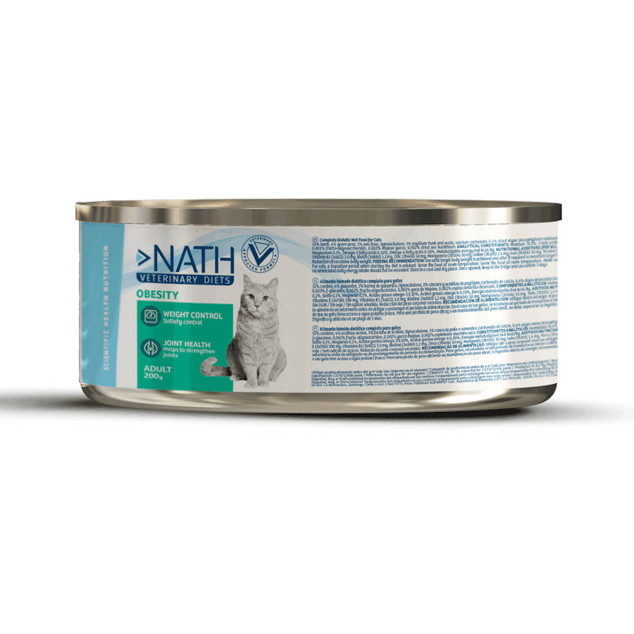 24 latas x 200 g Nath Veterinary Diets Obesity Cordeiro lata para gatos Pack poupança!