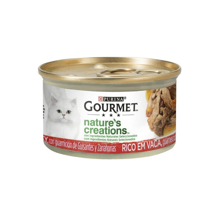 85 g Gourmet Nature's Creations Mini Filetes de Vaca em lata para gatos