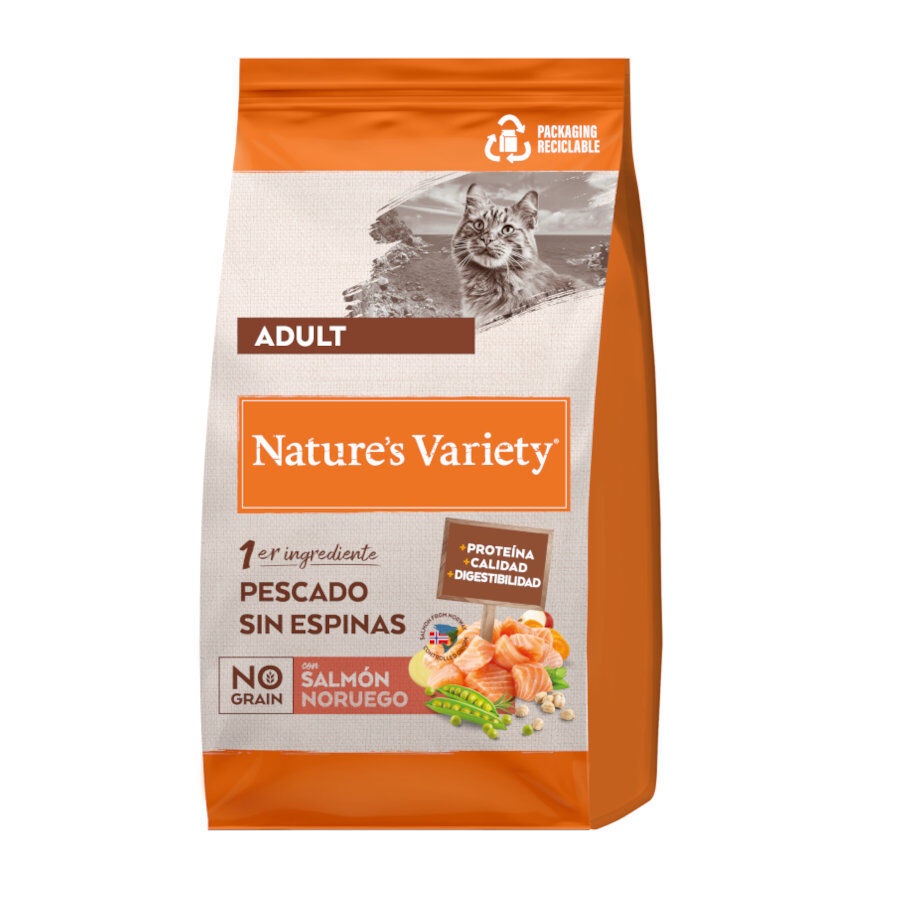 7 kg Nature's Variety No Grain Adult Salmão Noruega ração para gatos