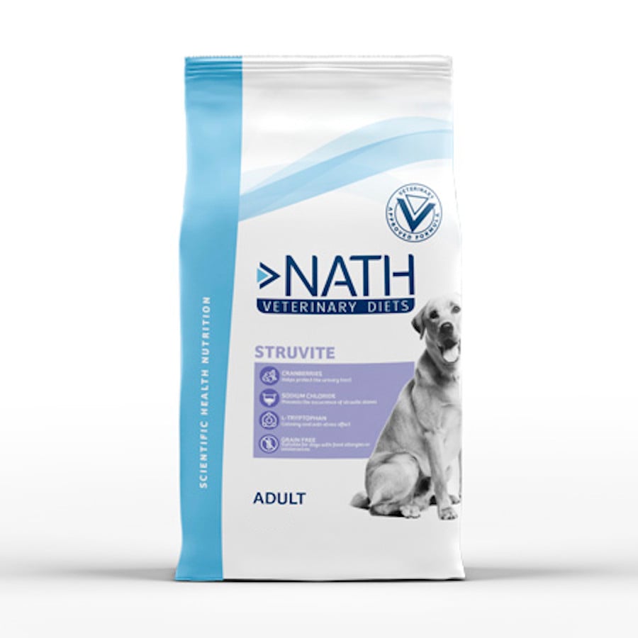 2 x 2.5 kg Nath Veterinary Diets Struvite ração para cães Pack poupança!