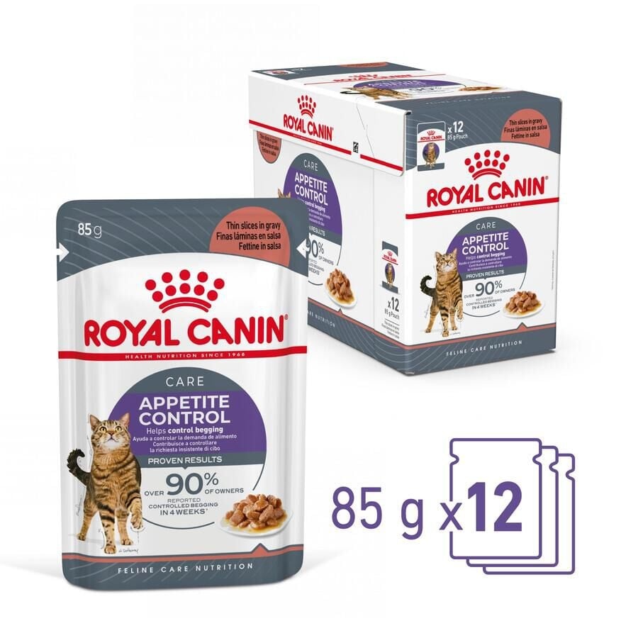 12 saquetas x 85 g Royal Canin Appetite Control Care molho saqueta para gatos Pack poupança!