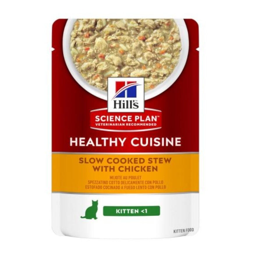 80 g Hill’s Science Plan Kitten Healthy Cuisine Estufado de Frango e Legumes Saquetas