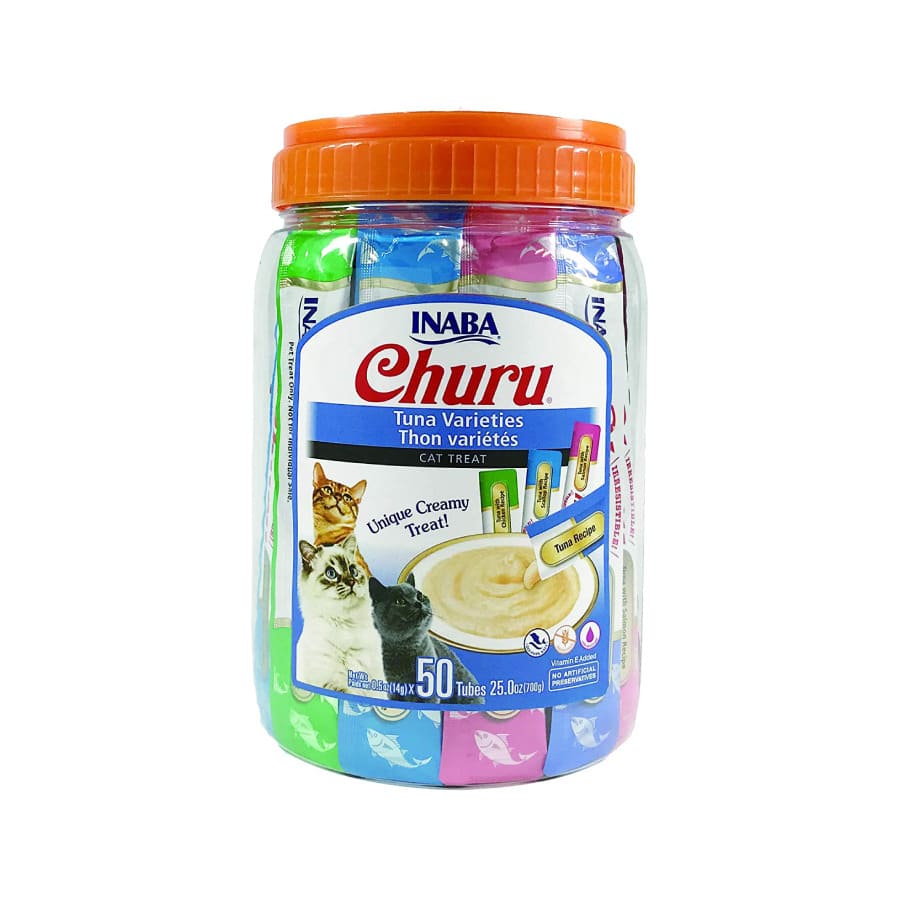 Churu Snack Cremoso Variedades de Atum para gatos – Pack 50