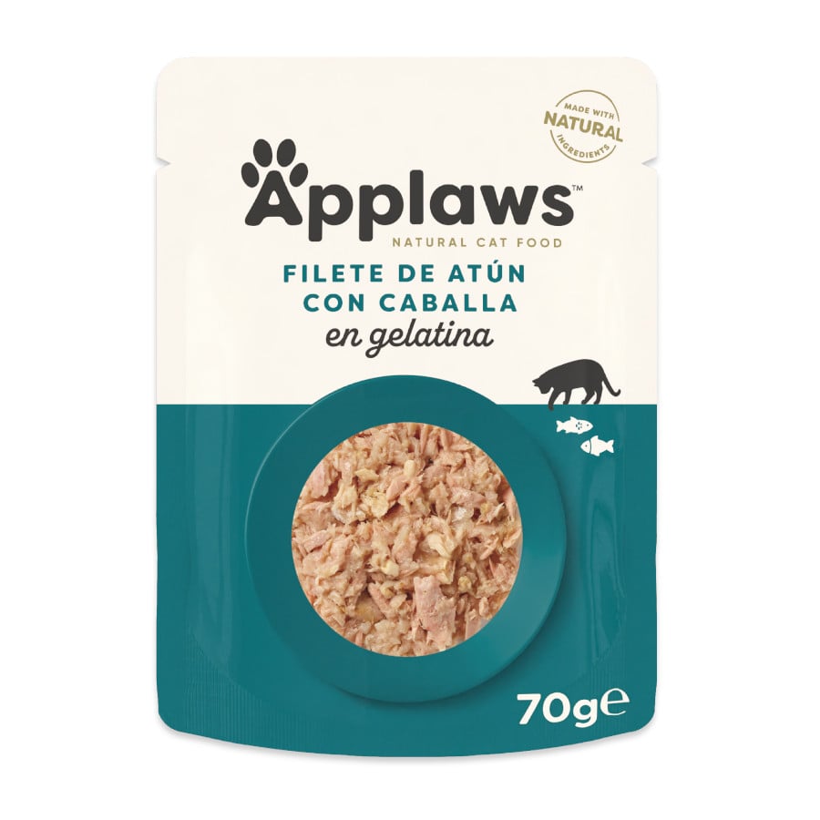 1.68 kg Applaws Atum e Cavala em gelatina saqueta para gatos