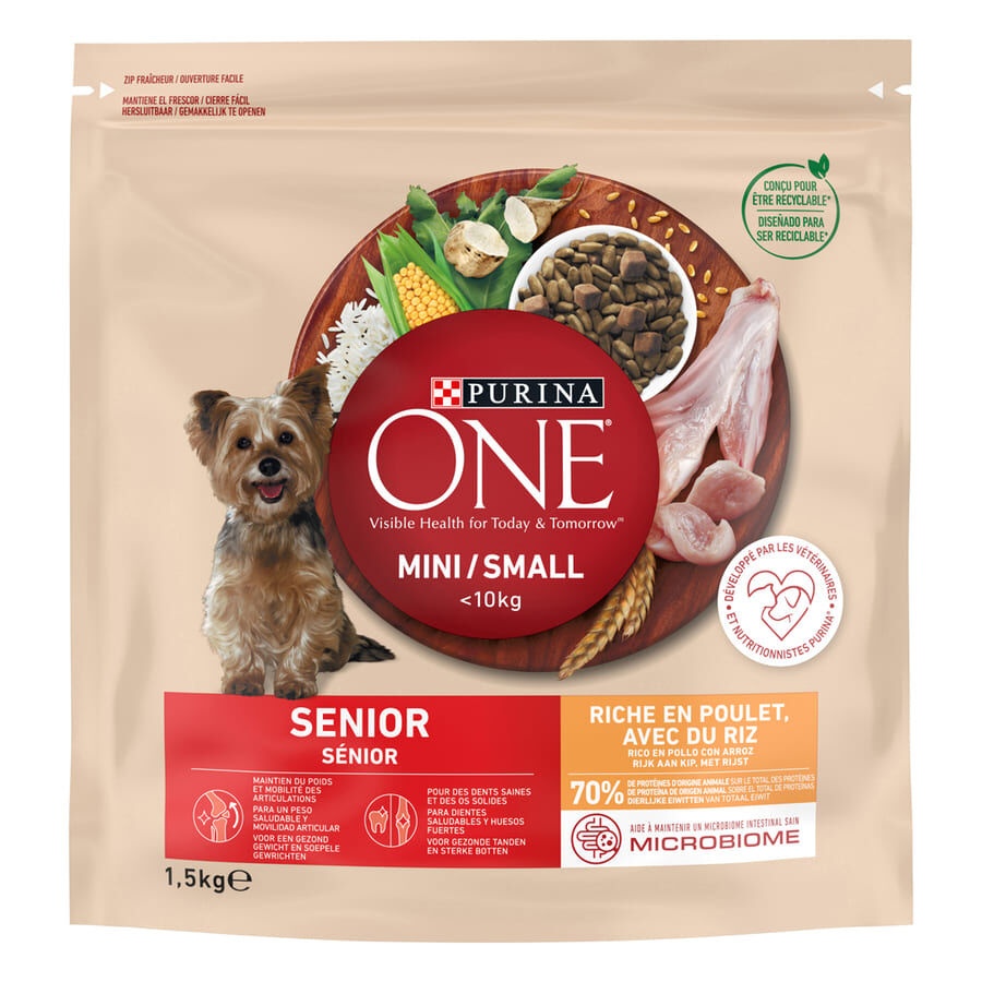 1.5 KG Purina One Senior 8+ Mini ração para cães